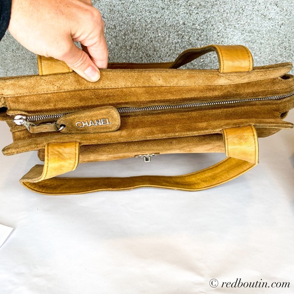 ❤️Sold Chanel CC Brown Suede Shoulder Bag - Picture 8 of 10